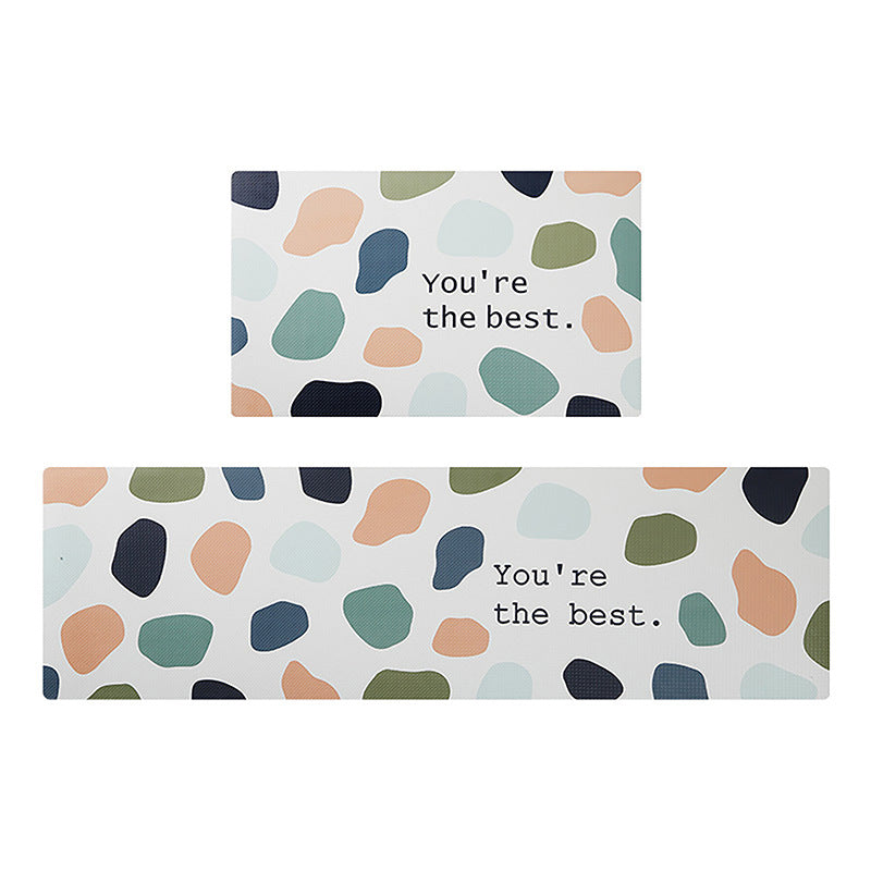 Rynx | Colorful Stones PVC Leather Kitchen Mat
