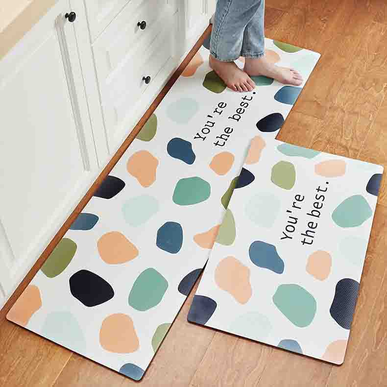 Rynx | Colorful Stones PVC Leather Kitchen Mat