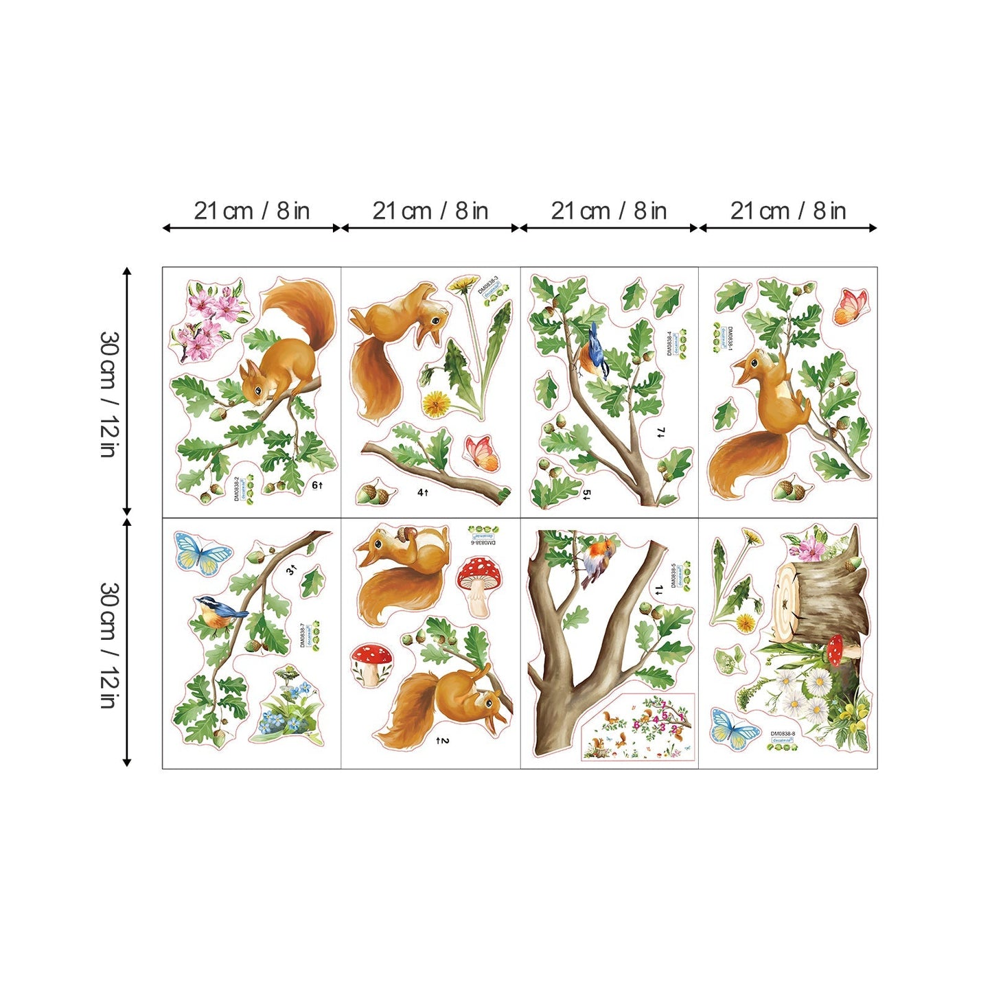 Rynx | Forest animals wall stickers decorations