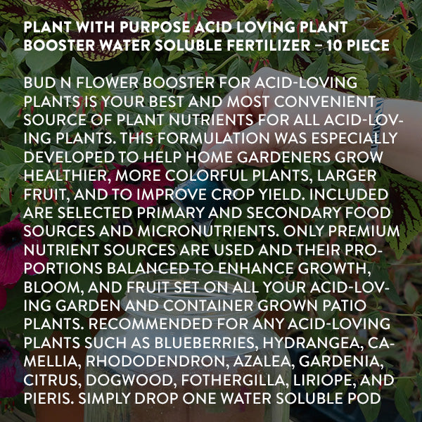 Rynx | Plant with Purpose Acid-Loving Plant Booster Water-Soluble Fertilizer - 10 Pieces