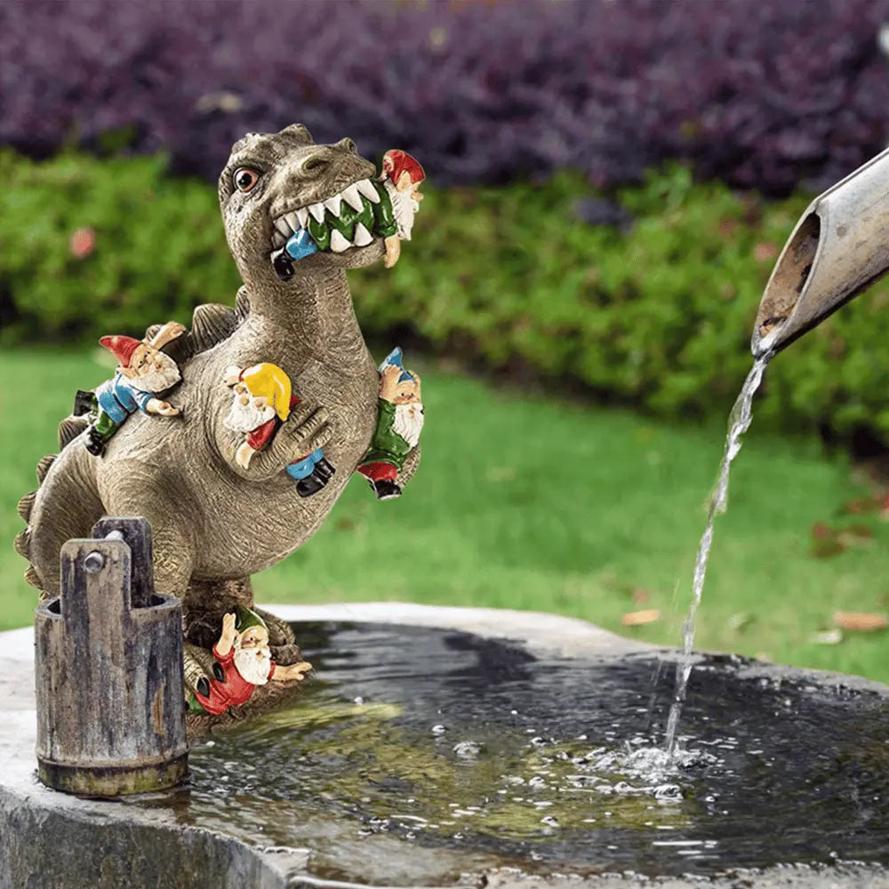 Rynx | Dinosaur Garden Figurine – Funny & Unique Gnome Eater