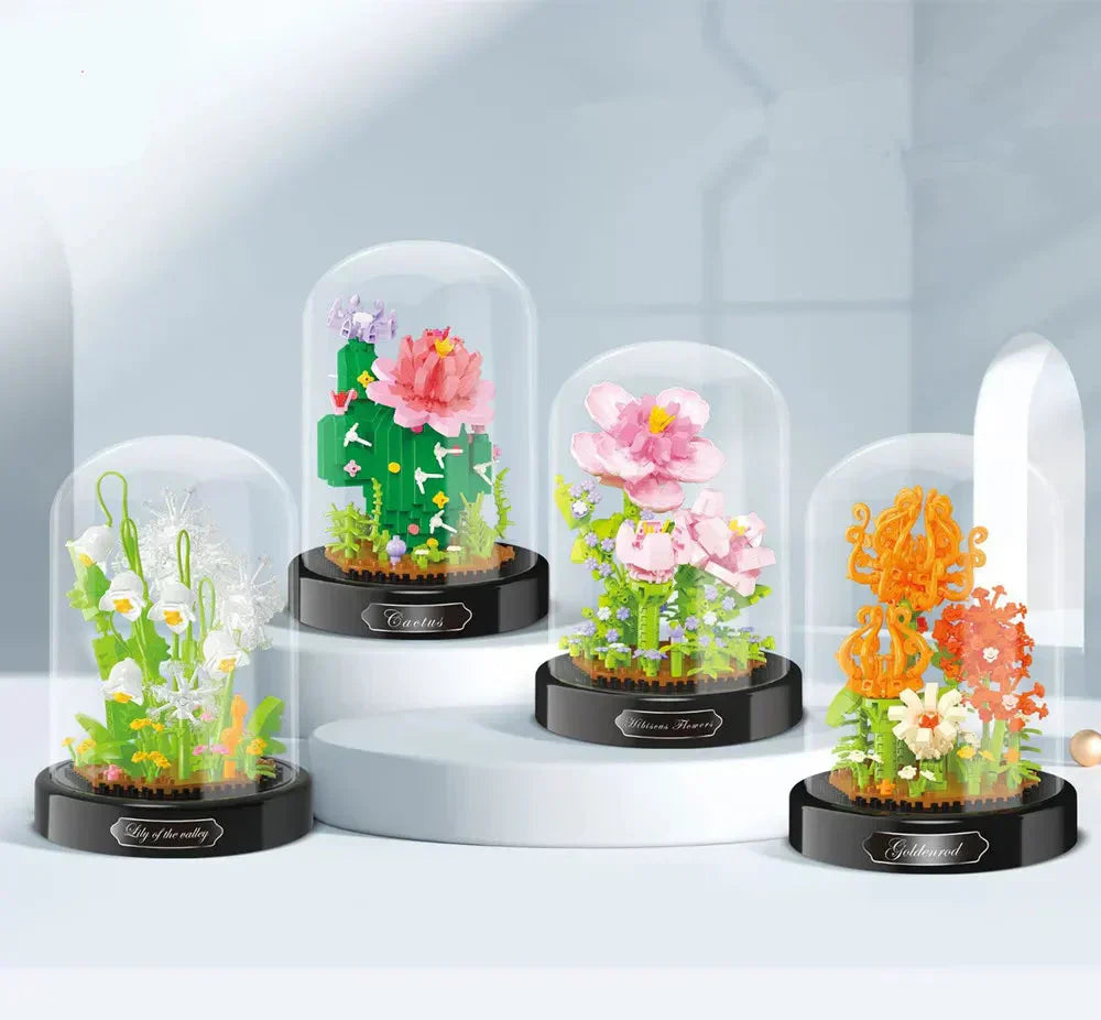 Rynx | BloomBrick DIY Micro Flower Building Blocks | Mini Brick Puzzle | Home Decoration & Gift Idea for Kids