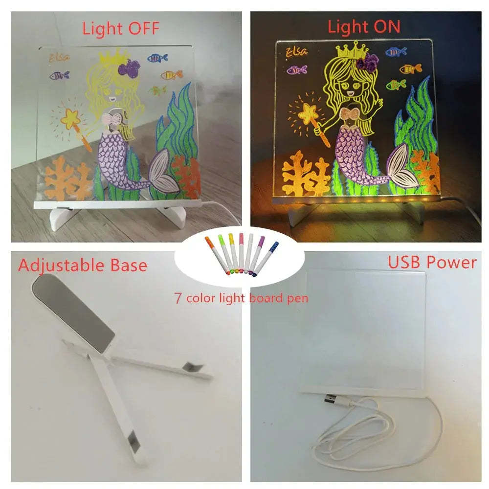 Rynx | DoodleGlow LED Drawing Board – Illuminated Artworks for Children