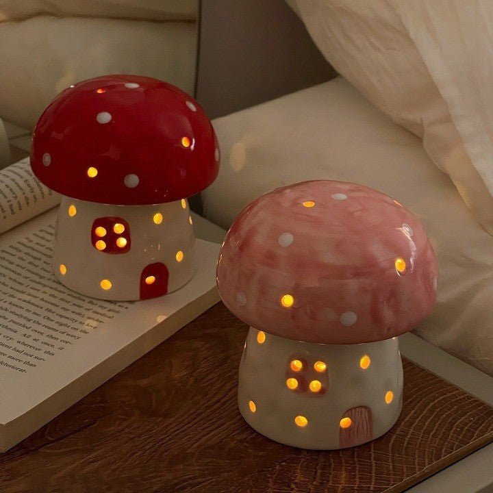 Rynx | Dreamy Mushroom Shape Ceramic Bedside Lamp