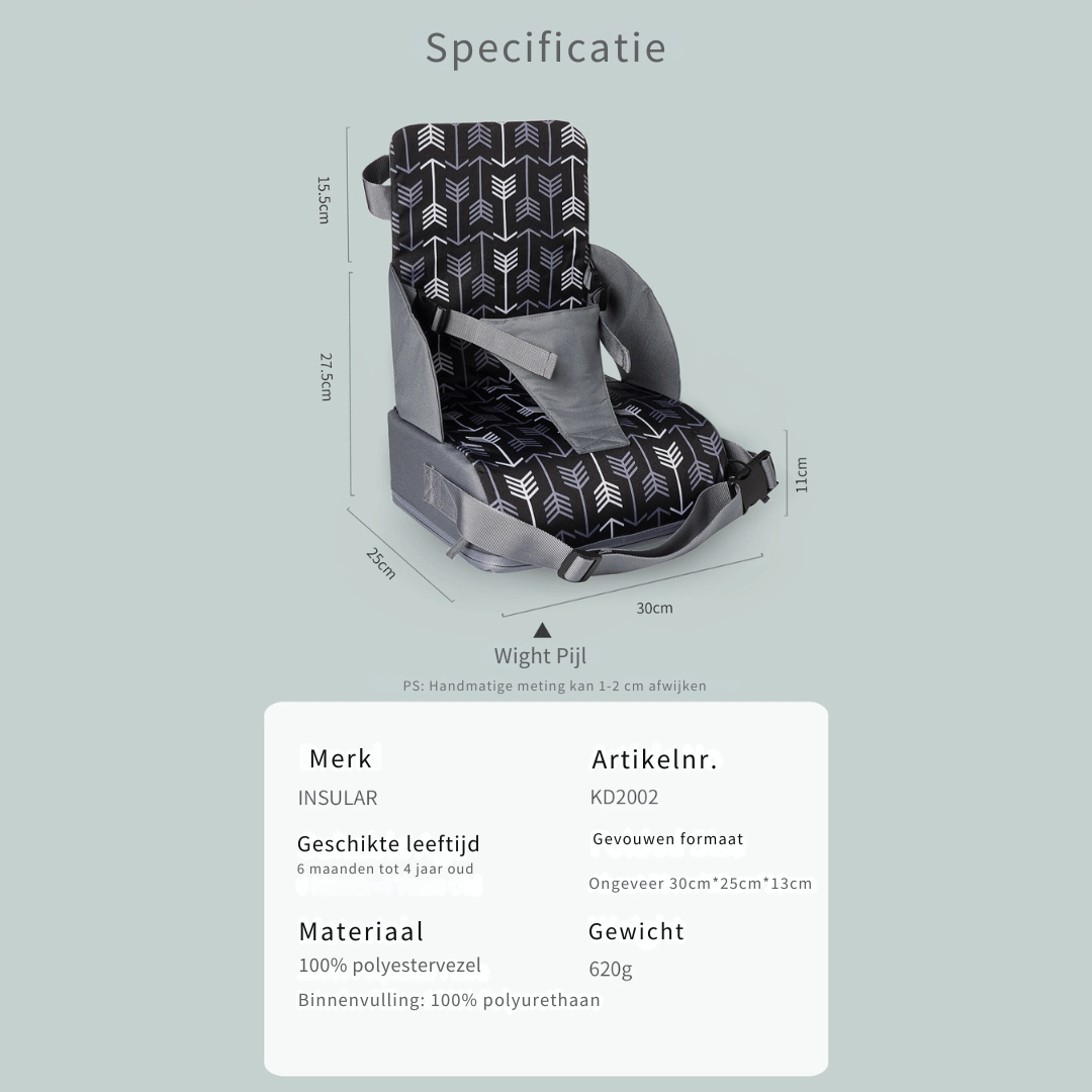 Rynx | Children's Height Chair - Washable Chair With Safety Belt