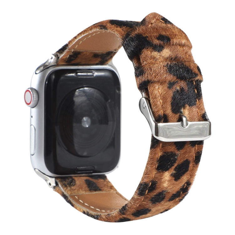 Rynx | Horsehair Fluffy Leopard Pattern Leather Bracelet For Apple Watch Series 7 41mm / 6 & SE & 5 & 4 40mm / 3 & 2 & 1 38mm(3)