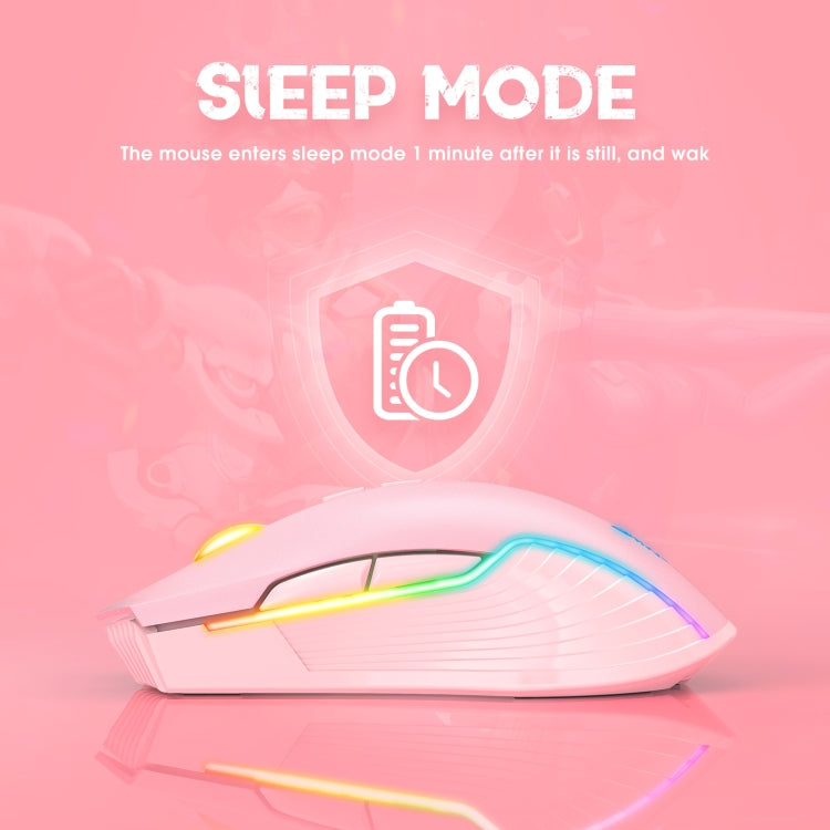 Rynx | ONIKUMA CW905 2.4G RGB Lighting Wireless Mouse (Pink)