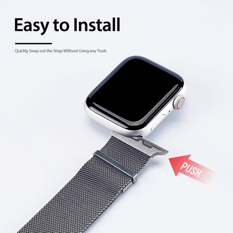 Rynx | DUX DUCIS Milanese Watch Strap for Apple Watch Series 9&8&7 45mm / SE 3&SE 2&6&SE&5&4 44mm / 3&2&1 42mm (Gun Grey)