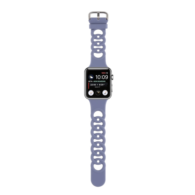 Rynx | Hollow Silicone Watch Band for Apple Watch Series 9&8&7 41mm / SE 3&SE 2&6&SE&5&4 40mm / 3&2&1 38mm (Light Purple)