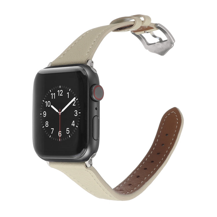Rynx | Genuine Leather Bracelet for Apple Watch Ultra 49mm & Watch Ultra 2 49mm / Series 9 & 8 & 7 45mm / SE 3 & SE 2 & 6 & SE & 5 & 4 44mm / 3 & 2 & 1 42mm (Apricot)