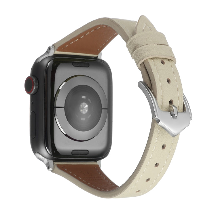 Rynx | Genuine Leather Bracelet for Apple Watch Ultra 49mm & Watch Ultra 2 49mm / Series 9 & 8 & 7 45mm / SE 3 & SE 2 & 6 & SE & 5 & 4 44mm / 3 & 2 & 1 42mm (Apricot)