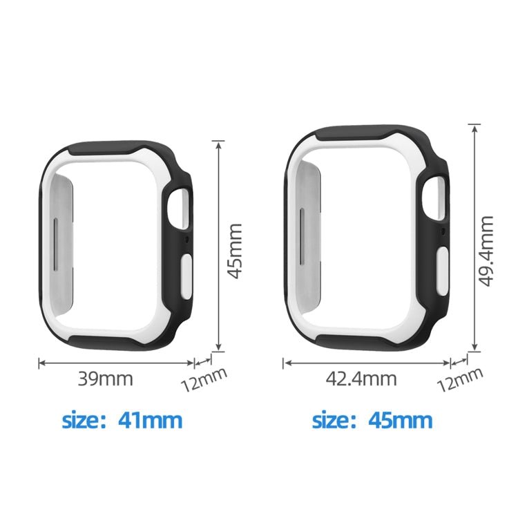Rynx | Removable Two-Colored Watch Case For Apple Watch Series 9 / 8 / 7 41mm / 6&SE&5&4 40mm (Black Red)