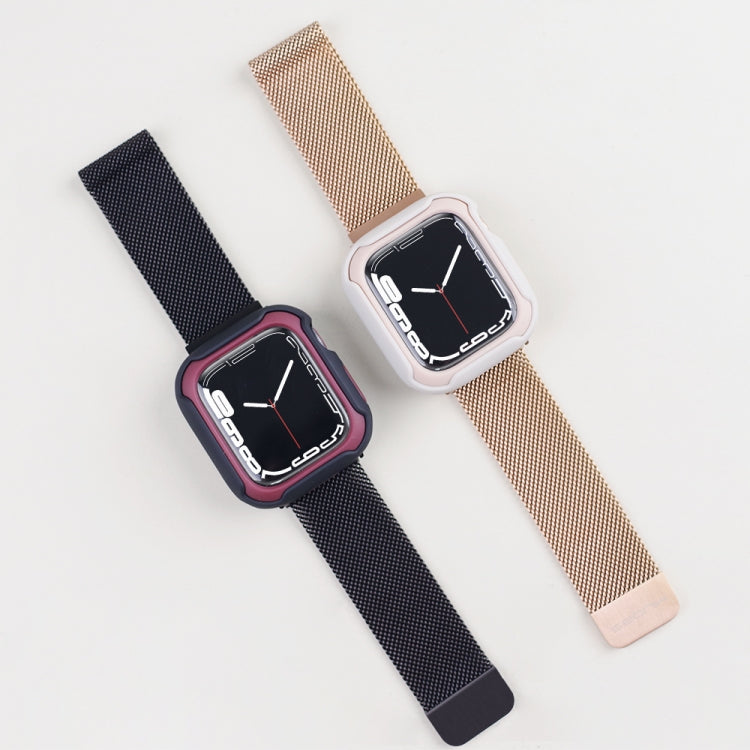 Rynx | Removable Two-Colored Watch Case For Apple Watch Series 9 / 8 / 7 41mm / 6&SE&5&4 40mm (Black Red)