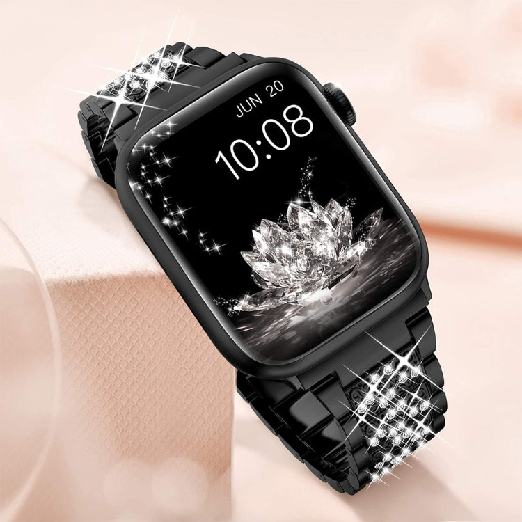 Rynx | Diamond Metal Watch Band for Apple Watch Series 9&8&7 41mm / SE 3&SE 2&6&SE&5&4 40mm / 3&2&1 38mm (Black)