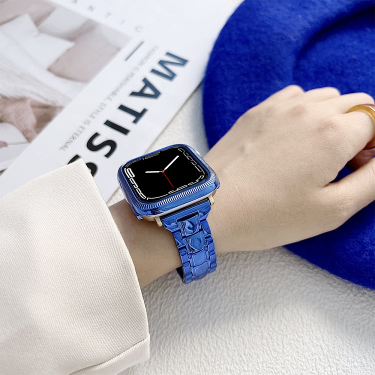 Rynx | Electroplated Acrylic Watch Strap for Apple Watch Ultra 49mm & Watch Ultra 2 49mm / Series 9 & 8 & 7 45mm / SE 3 & SE 2 & 6 & SE & 5 & 4 44mm / 3 & 2 & 1 42mm (Blue)