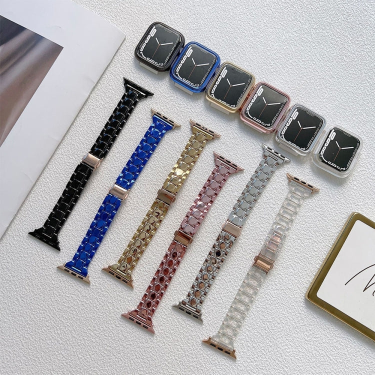 Rynx | Electroplated Acrylic Watch Strap for Apple Watch Ultra 49mm & Watch Ultra 2 49mm / Series 9 & 8 & 7 45mm / SE 3 & SE 2 & 6 & SE & 5 & 4 44mm / 3 & 2 & 1 42mm (Blue)