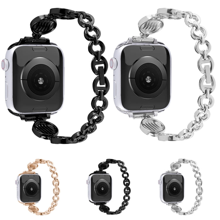 Rynx | Crystal-textured metal watch band for Apple Watch Series 9&8&7 41mm / SE 3&SE 2&6&SE&5&4 40mm / 3&2&1 38mm (Black)