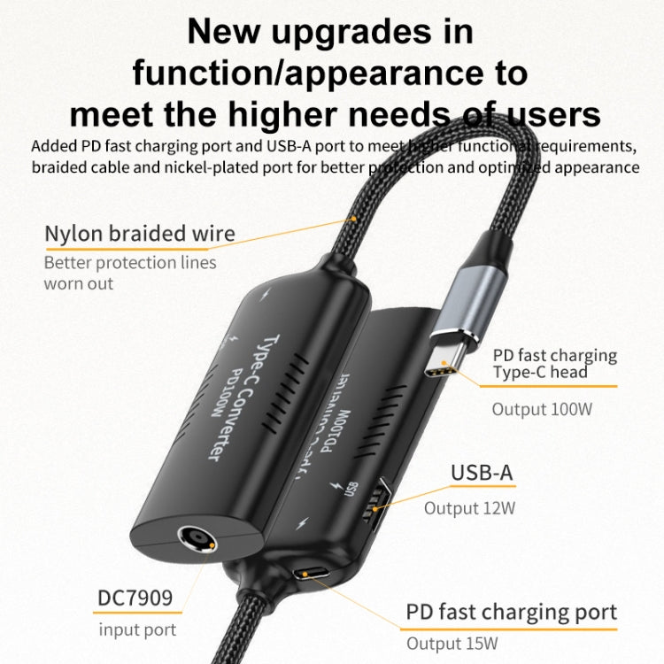 Rynx | DC7406 + Type-C + USB Female to Type-C Multi-Function Adapter