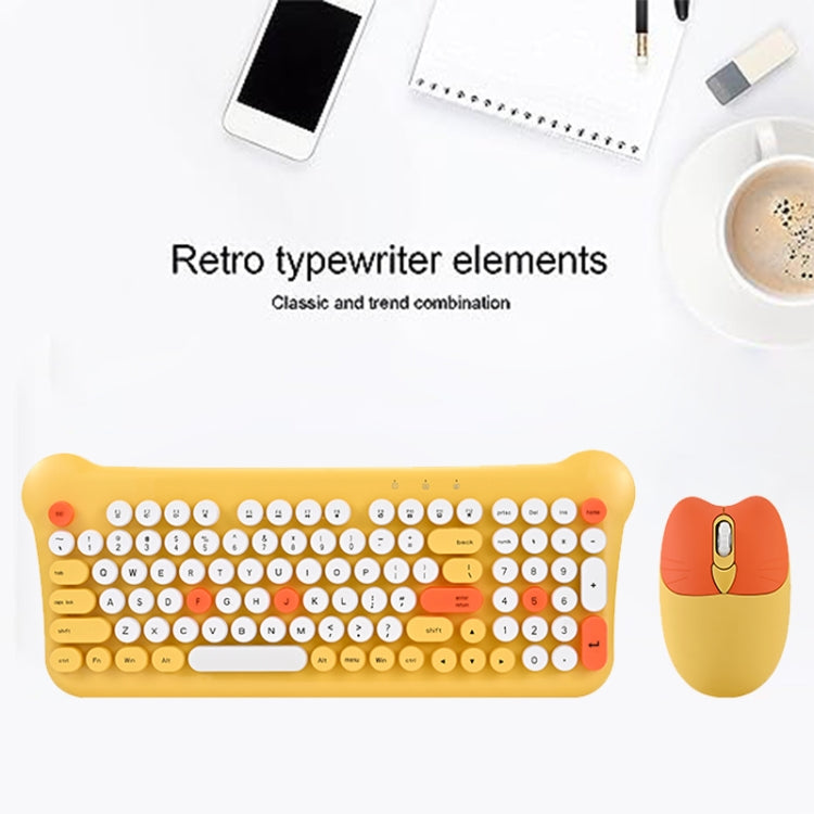 Rynx | QW05 Multicolor Portable 2.4G Wireless Keyboard-Mouse Set (Yellow)