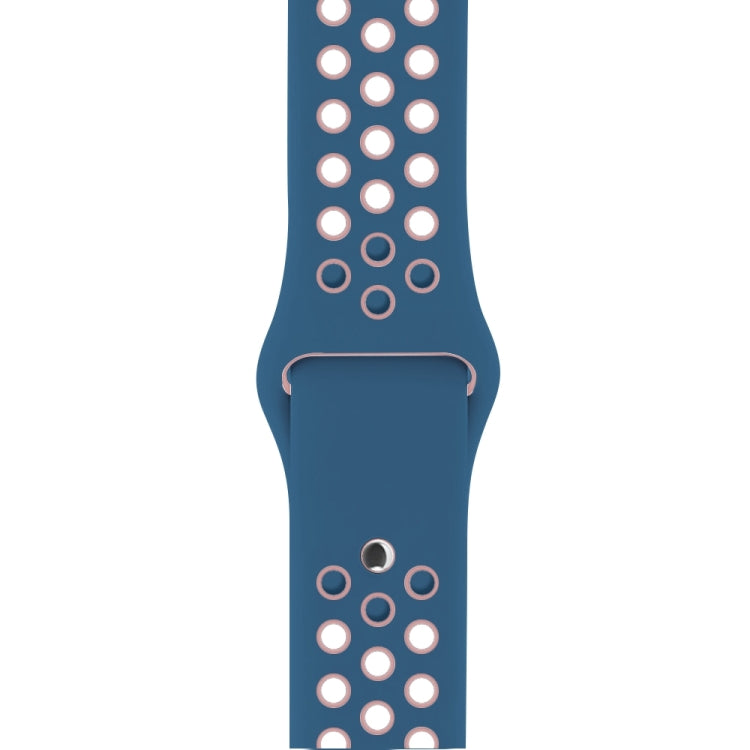 Rynx | For Apple Watch Series 7 41mm / 6 & SE & 5 & 4 40mm / 3 & 2 & 1 38mm Sport Silicone Watch Band Standard Edition (Blue Pink)
