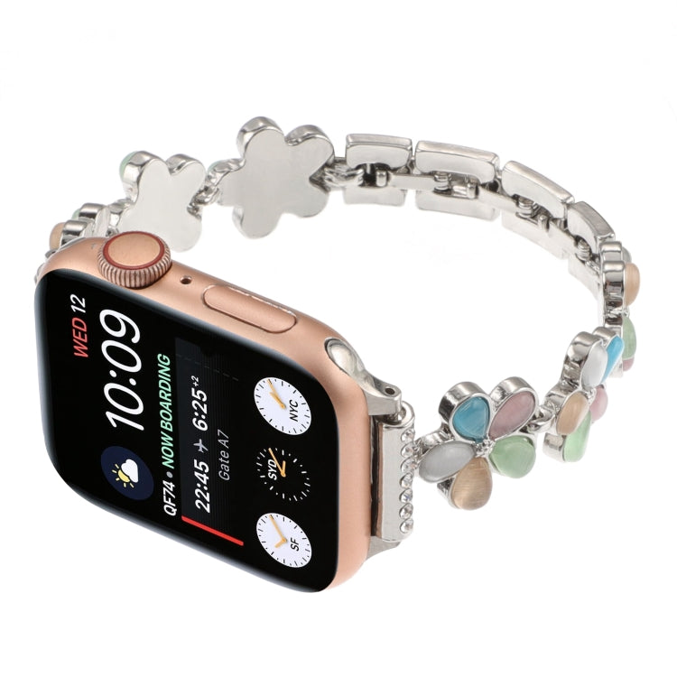 Rynx | For Apple Watch Series 2 38mm 5-petal Flower Zinc Alloy Chain Bracelet (Silver Color)