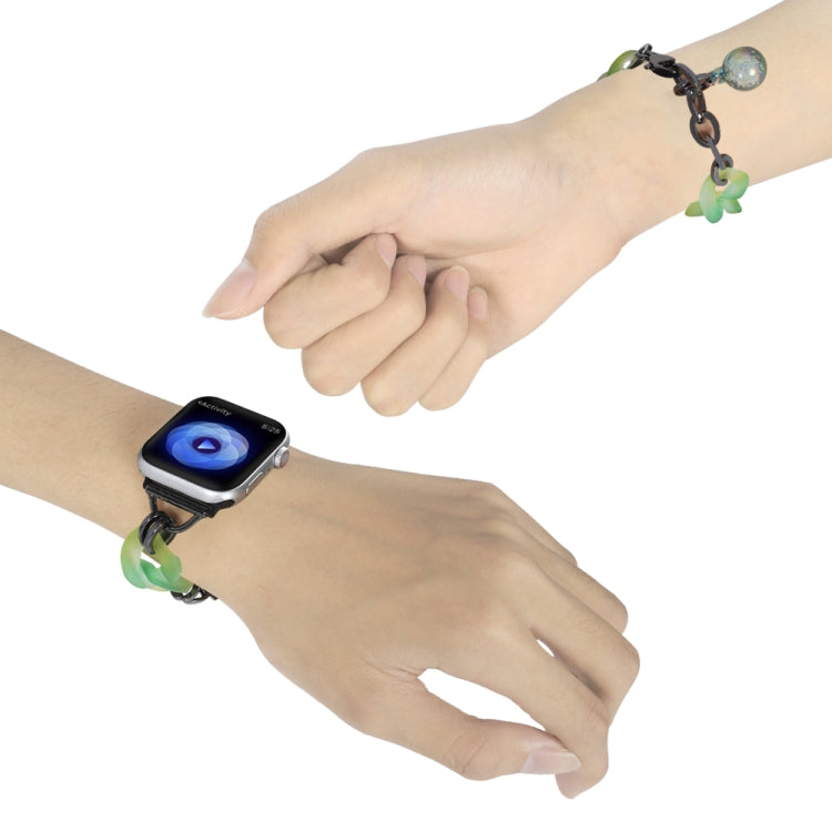 Rynx | For Apple Watch SE 40mm Gradient Resin Chain Watch Band (Green)