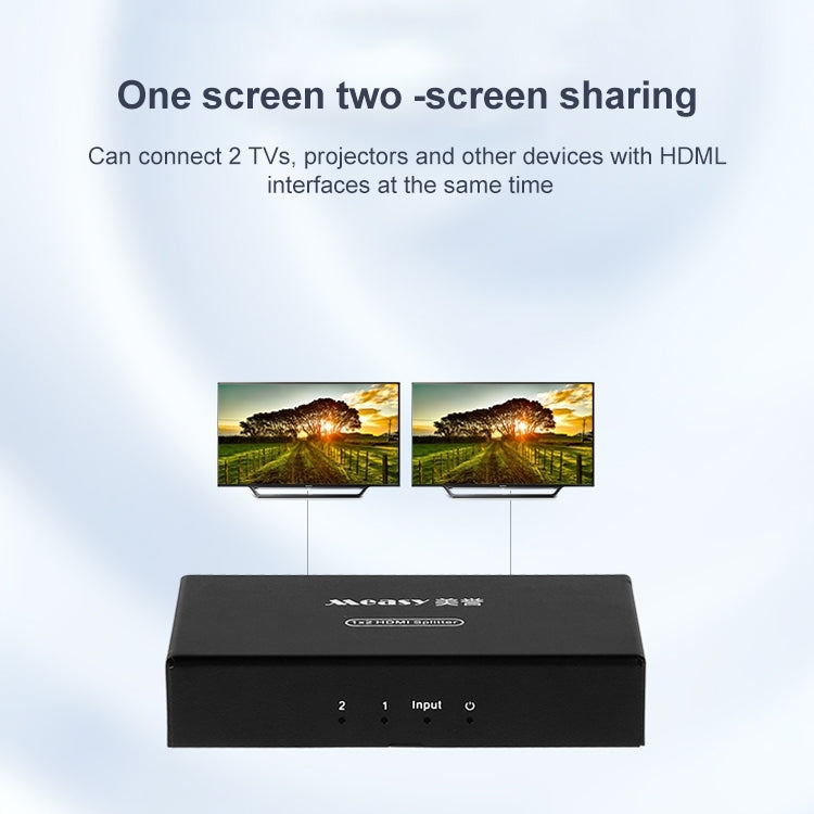 Rynx | Measy SPH102 1 to 2 HDMI 1080P Simultaneous Display Splitter (EU Plug)