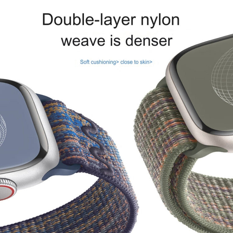 Rynx | For Apple Watch Series 4 44mm Loop Nylon Watch Band (Royal Blue Orange)
