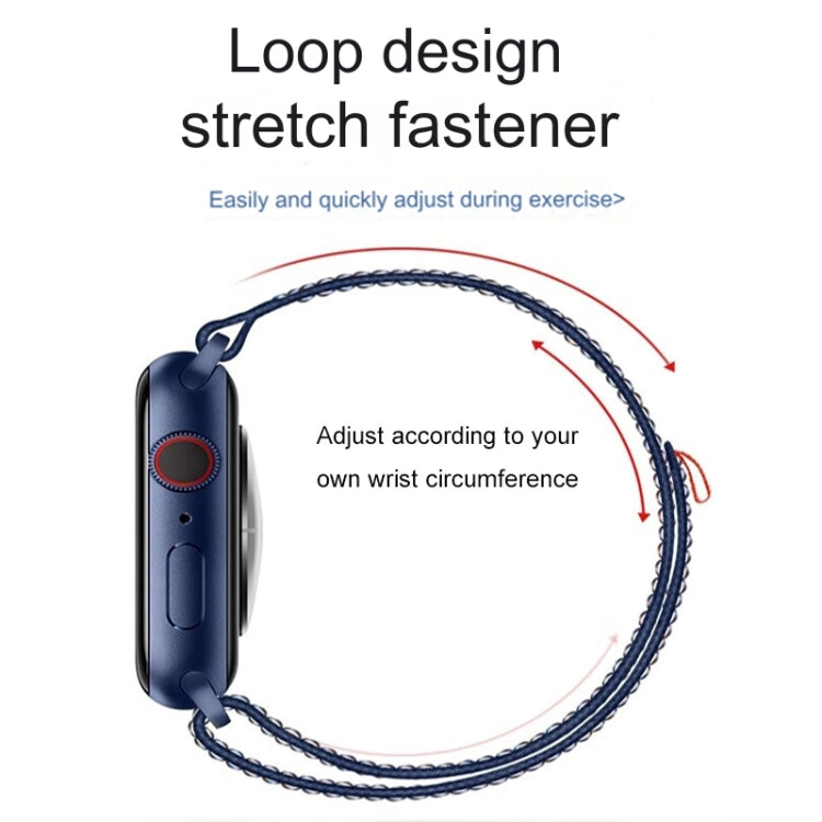 Rynx | For Apple Watch Series 4 44mm Loop Nylon Watch Band (Royal Blue Orange)