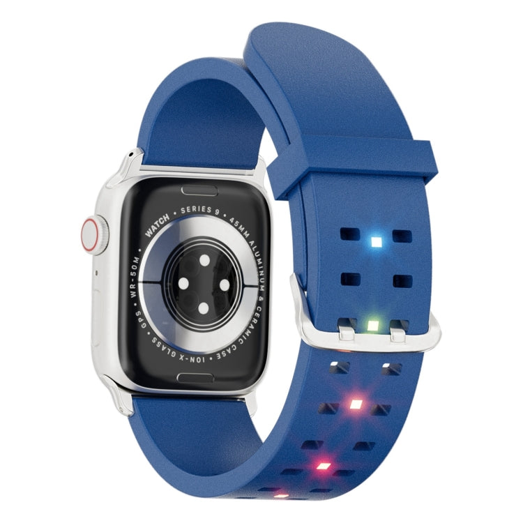 Rynx | For Apple Watch Series 9 45mm Bright Colorful Light Silicone Watch Strap (Blue)