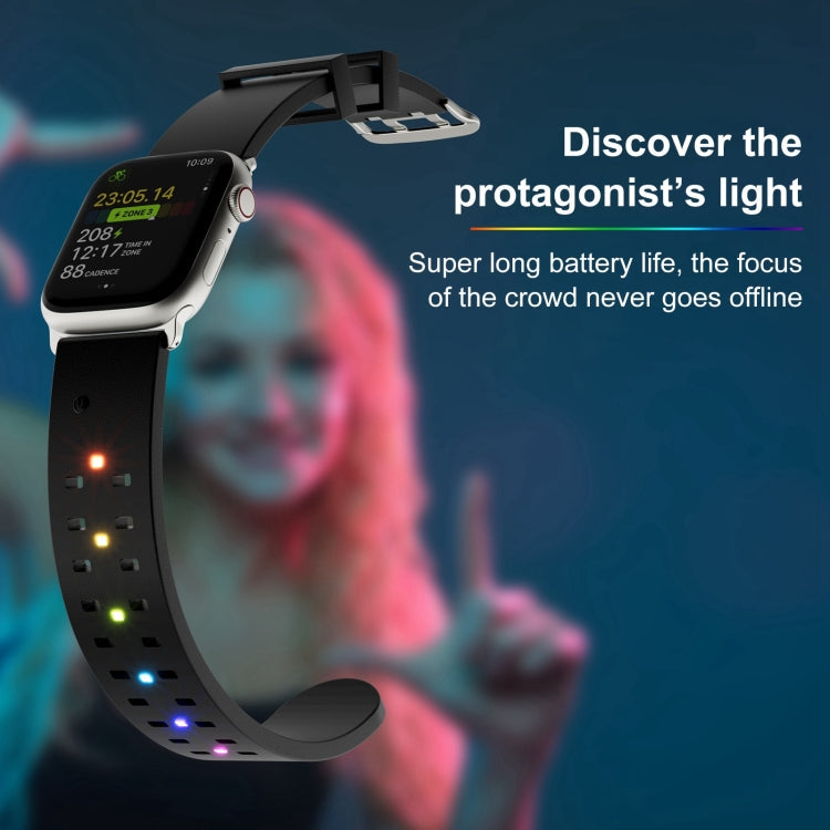 Rynx | For Apple Watch Series 9 45mm Bright Colorful Light Silicone Strap (Green)