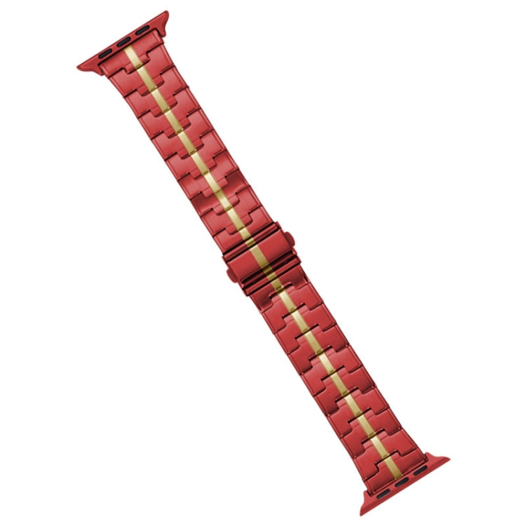 Rynx | For Apple Watch Series 7 41mm Stainless Steel Watch Band (Red Yellow)