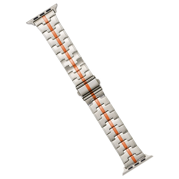 Rynx | For Apple Watch Series 3 38mm Stainless Steel Watch Band (Starlight Orange)