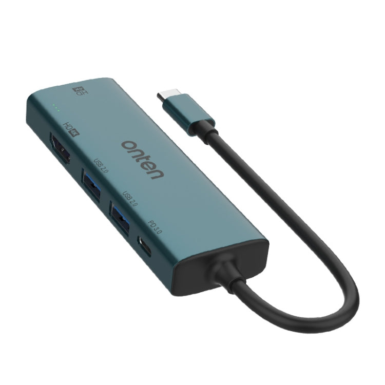 Rynx | Onten UC126 5 in 1 USB-C / Type-C to Dual HDMI + USB2.0 + PD3.0 Multi-Function HUB Docking Station