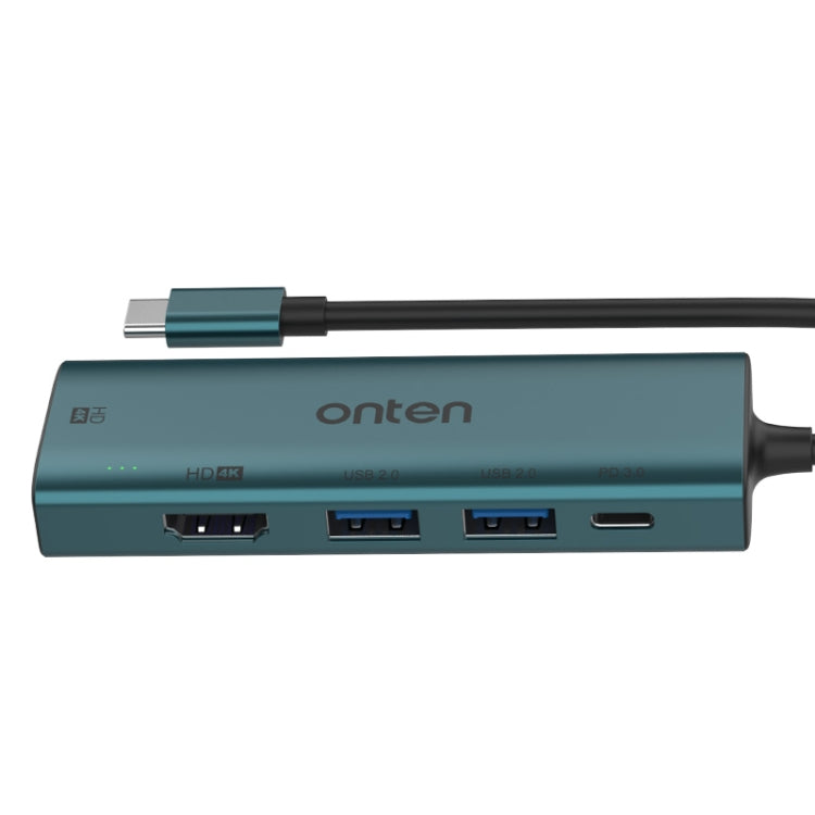 Rynx | Onten UC126 5 in 1 USB-C / Type-C to Dual HDMI + USB2.0 + PD3.0 Multi-Function HUB Docking Station