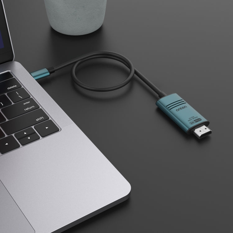 Rynx | Onten UC982 8K 60Hz USB-C / Type-C to HDMI Video HD Converter Cable (Pine Green)