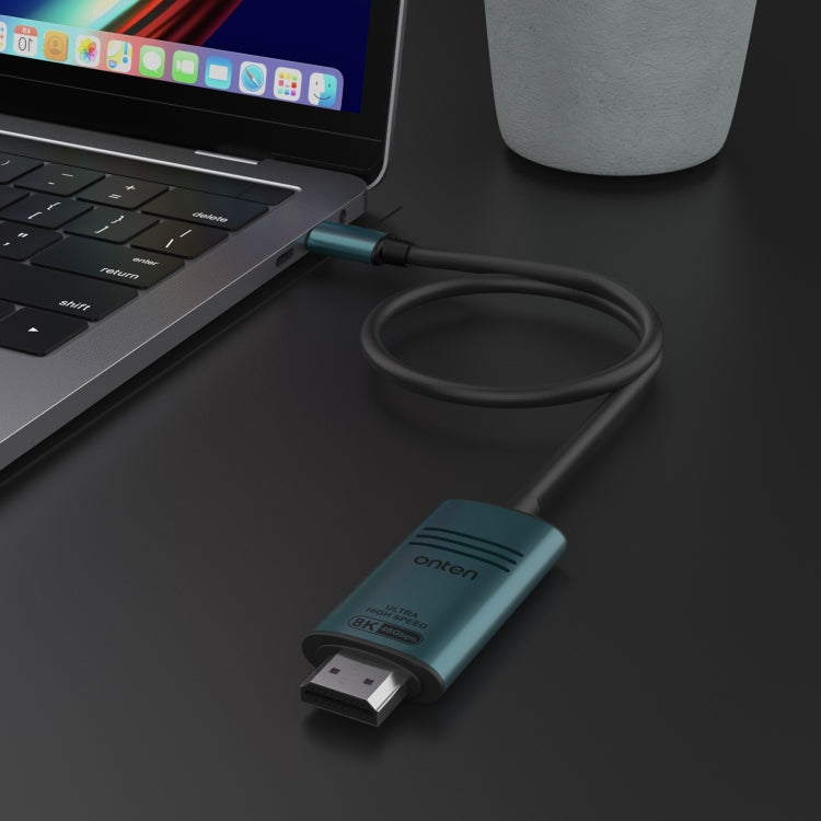 Rynx | Onten UC982 8K 60Hz USB-C / Type-C to HDMI Video HD Converter Cable (Pine Green)