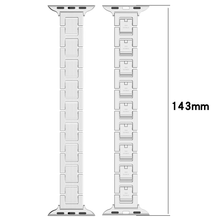 Rynx | For Apple Watch Series 5 40mm H Slim Stainless Steel Bracelet (Silver Gold)