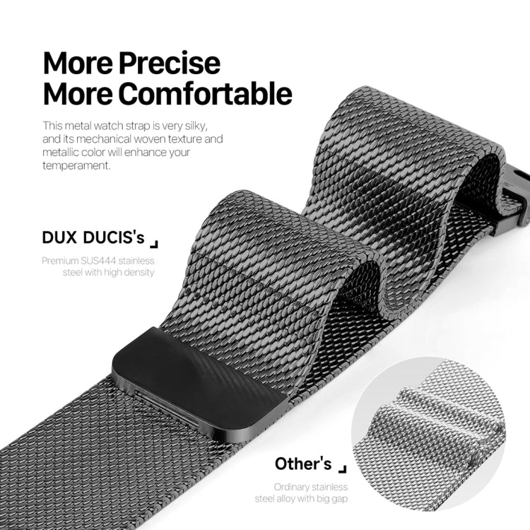 Rynx | For Apple Watch Series 9 45mm DUX DUCIS Milanese Pro Series Stainless Steel Band (Black)