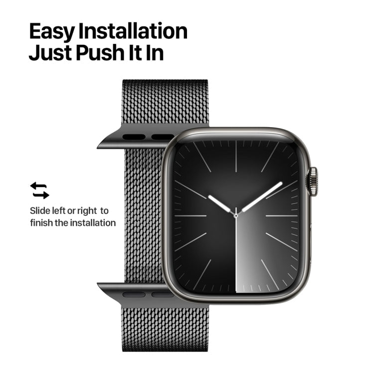 Rynx | For Apple Watch Series 9 45mm DUX DUCIS Milanese Pro Series Stainless Steel Band (Black)