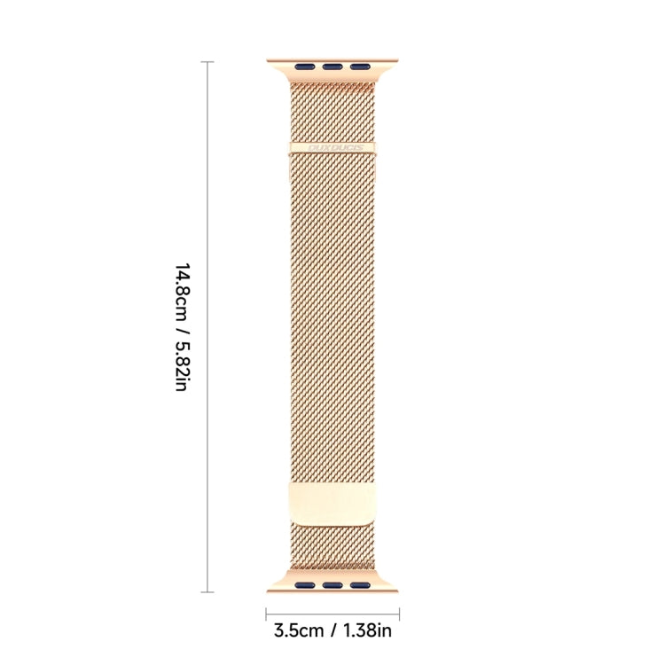 Rynx | For Apple Watch Series 9 45mm DUX DUCIS Milanese Pro Series Stainless Steel Watch Strap (Gold)