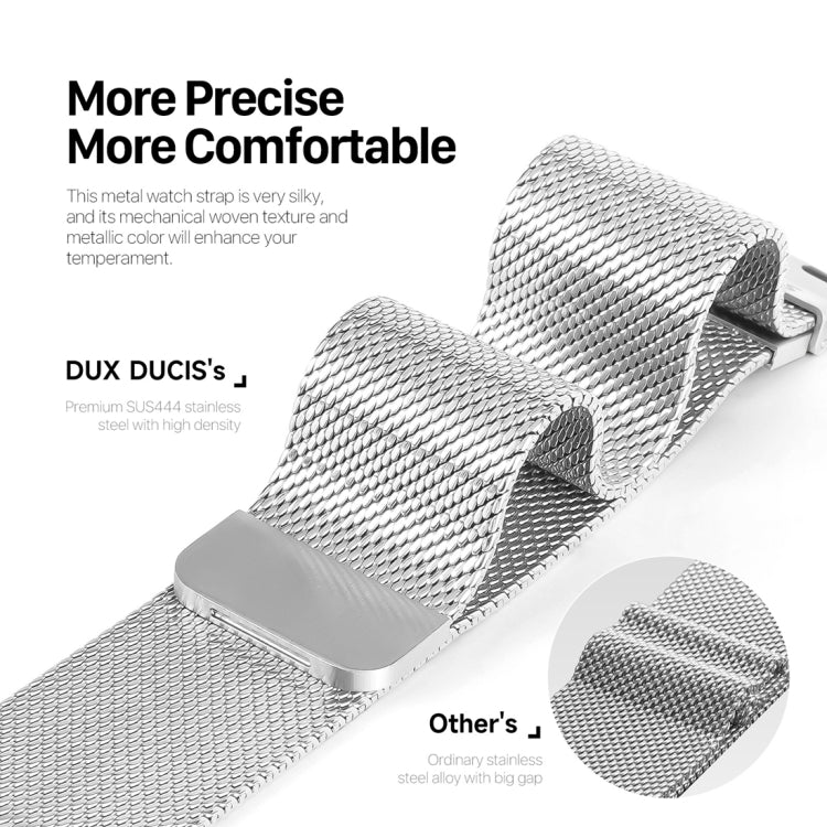 Rynx | For Apple Watch Series 9 45mm DUX DUCIS Milanese Pro Series Stainless Steel Band (Silver)