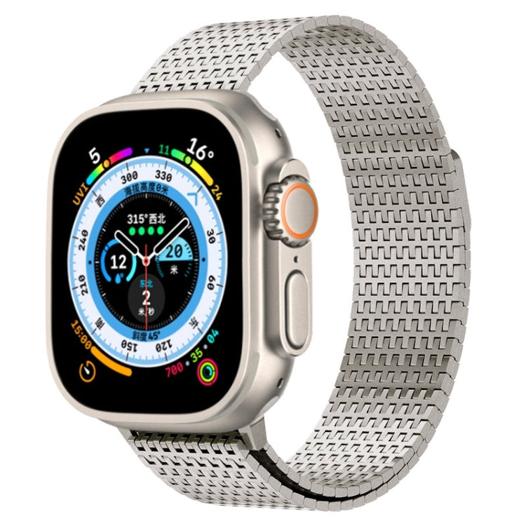 Rynx | For Apple Watch Series 8 45mm Milanese Loop Magnetic Closure Stainless Steel Band (Titanium Gold)