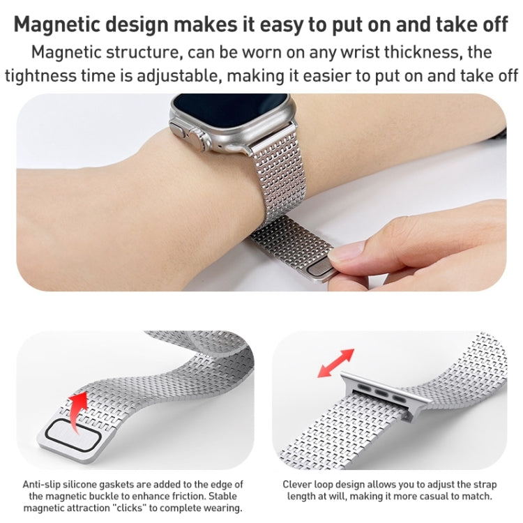 Rynx | For Apple Watch Series 5 40mm Milanese Loop Magnetic Closure Bracelet made of Stainless Steel (Silver)