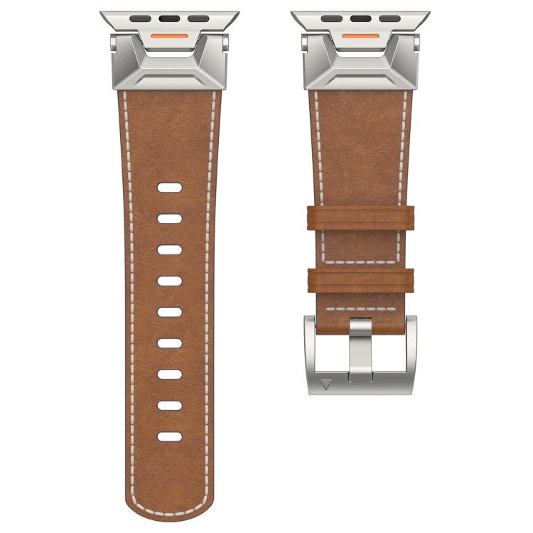 Rynx | For Apple Watch Series 3 42mm Mecha Style Leather Band (Dark Brown)