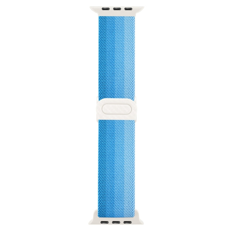 Rynx | For Apple Watch Series 9 45mm Carbon Fiber Texture Snap-Buckle Nylon Watch Strap (Gradient Blue)