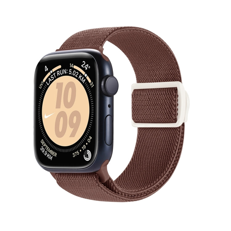 Rynx | For Apple Watch Series 5 40mm Carbon Fiber Texture Snap Buckle Nylon Watch Strap (Smoke Purple)