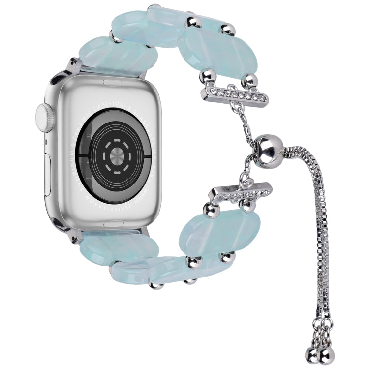 Rynx | For Apple Watch Series 9 45mm Resin Telescope Chain Watch Strap (Ice Blue)