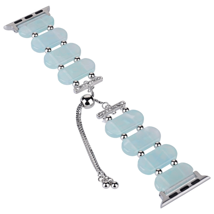 Rynx | For Apple Watch Series 9 45mm Resin Telescope Chain Watch Strap (Ice Blue)