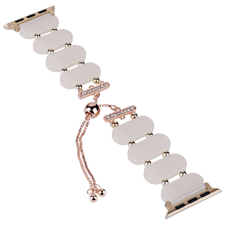 Rynx | For Apple Watch Series 7 41mm Resin Retractable Chain Bracelet (Mermaid Pink)